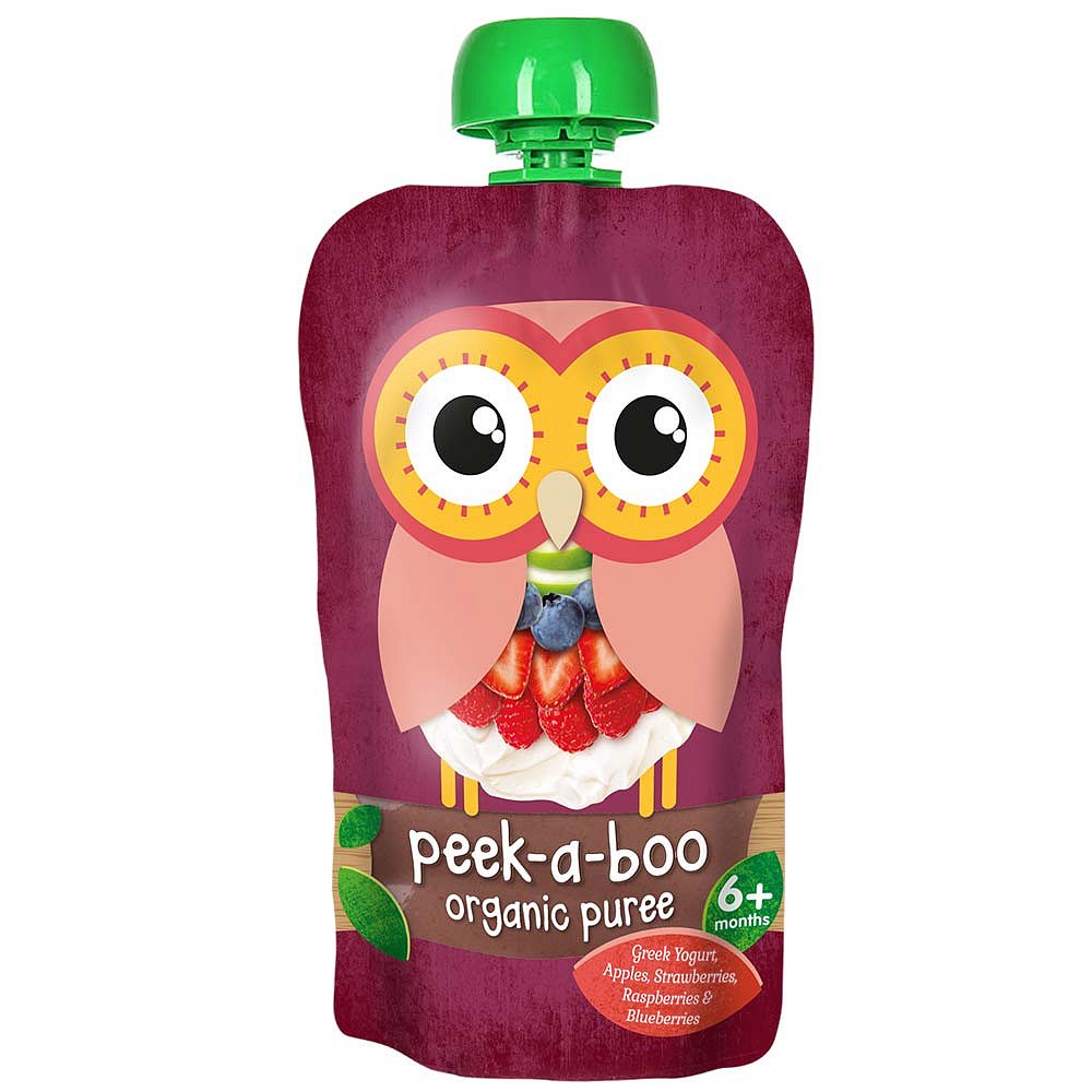PEEK-A-BOO Řecký jogurt a jahody, borůvky, maliny 113 g