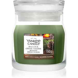 Yankee Candle Balsam & Cedar Fireside vonná svíčka Signature 110 g