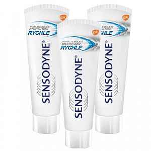 Sensodyne Rapid Whitening bělicí zubní pasta pro citlivé zuby 3x75 ml