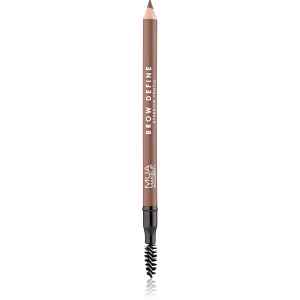 MUA Makeup Academy Brow Define dlouhotrvající tužka na obočí s kartáčkem odstín Mid Brown 1.2 g