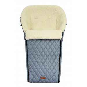 SENSILLO Prošívaný vlněný fusak do kočárku - grafitový