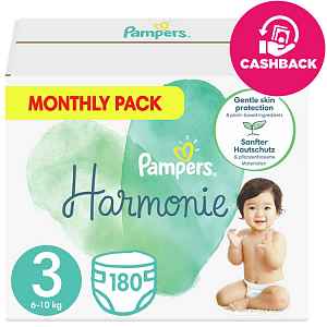 PAMPERS Harmonie Velikost 3, 180 ks, 6-10 kg