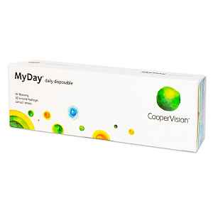 COOPERVISION MyDay Daily Disposable jednodenní 30 čoček, Počet dioptrií: - 0,25, Průměr: 14,2, Zakřivení: 8,4, Počet kusů v balení: 30 ks