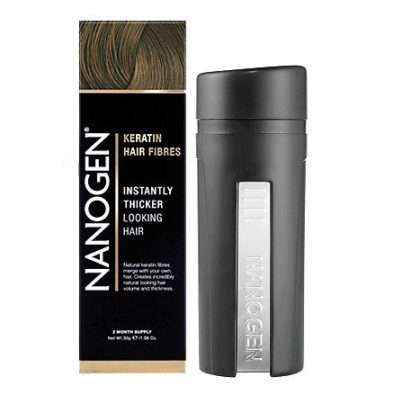 Nanogen keratinová vlákna zahušťovač vlasů 30g světle hnědá