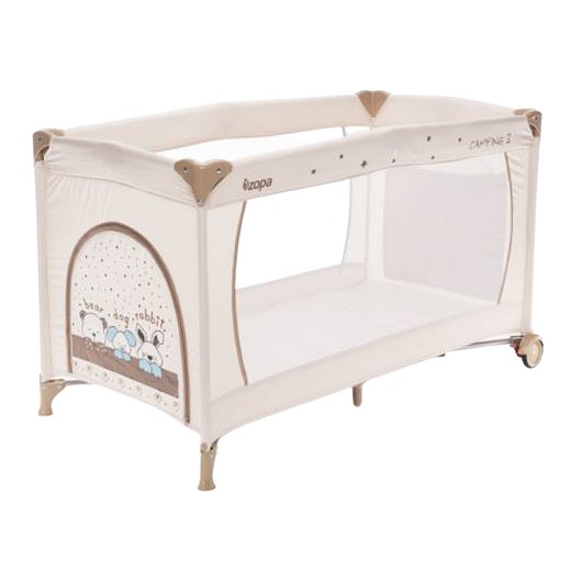 Zopa Postýlka skládací Camping 2 Animal Beige