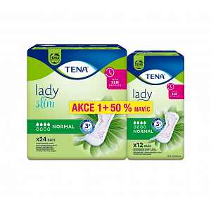 Inkontinenční vložky TENA Lady Slim Normal +50% navíc