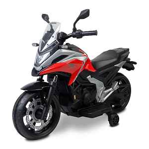 Toyz Elektrická motorka Honda NC750X pro děti – LED, USB, 3-8 let, červená, černá
