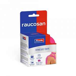 Raucosan KinesioTape 5 cm x 5 m růž. 153301