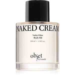 KUNDAL Objet Satin Glow Body Oil pečující tělový olej pro intenzivní hydrataci s vůní Naked Cream 100 ml