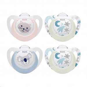 NUK Star day&night dudlík 0-6m 2 ks