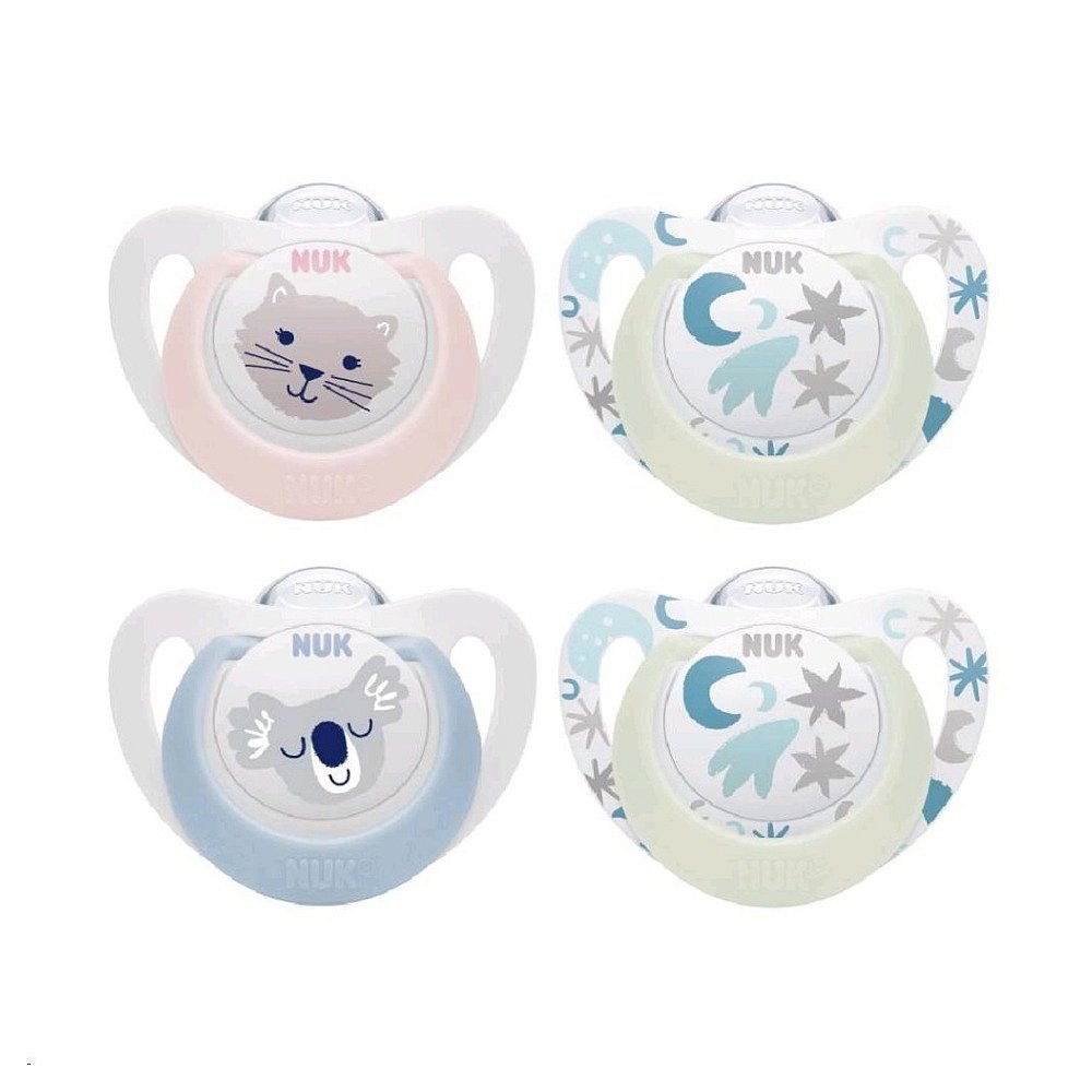 NUK Star day&night dudlík 0-6m 2 ks