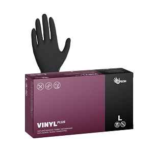 Vinylové rukavice Espeon Vinyl Plus - 100 ks, černé, velikost L (100132)