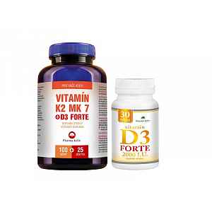 Pharma Activ Vitamín K MK7 + D3 Forte 100 tablet + 25 tablet