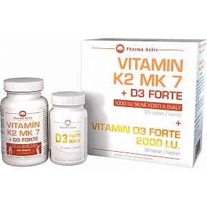 Pharma Activ Vitamín K MK7 + D3 Forte 100 tablet + 25 tablet