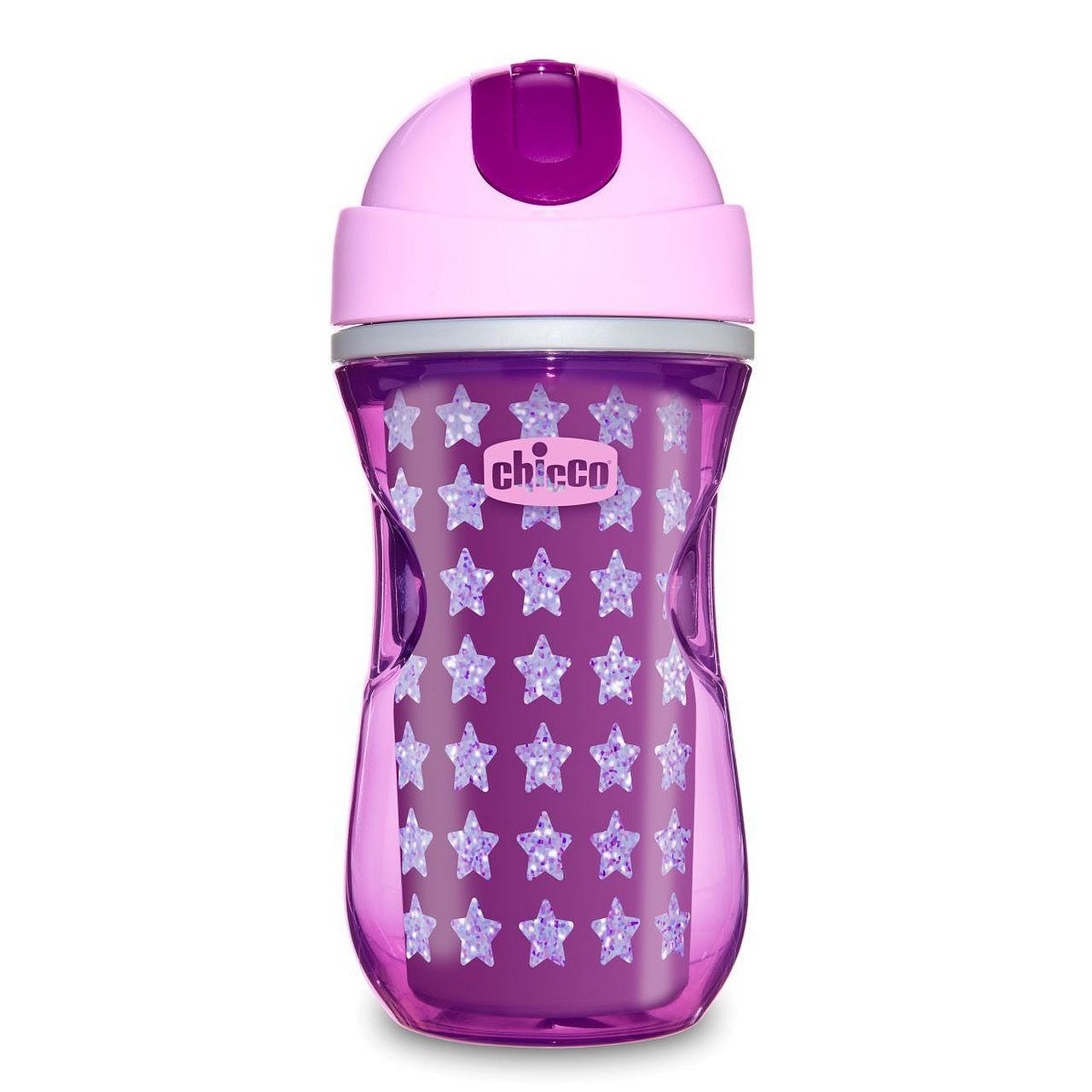 CHICCO Hrneček Sport termo s brčkem 266 ml, růžový 14m+