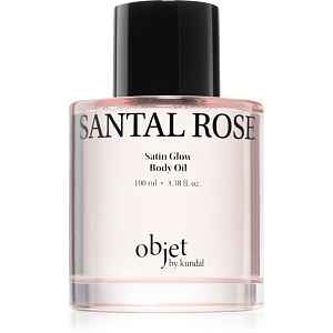 KUNDAL Objet Satin Glow Body Oil pečující tělový olej pro intenzivní hydrataci s vůní Santal Rose 100 ml
