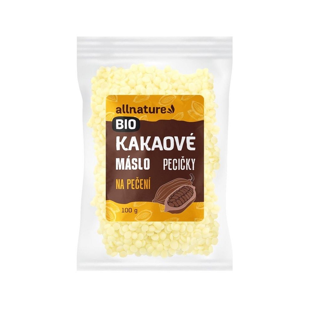 Allnature Kakaové máslo pecičky BIO 100 g