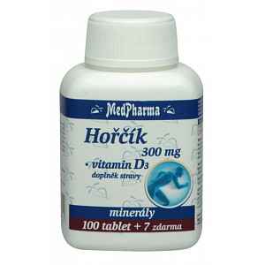 MedPharma Hořčík 300 mg+vitamín D 3 tablety 107