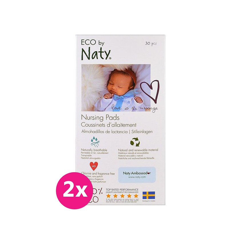 2x NATY NATURE Prsní vložky 30 ks