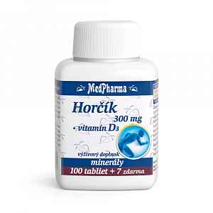 MedPharma Hořčík 300 mg+vitamín D 3 tablety 107
