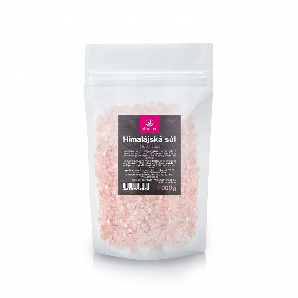 ALLNATURE Himalájská sůl růžová hrubá 1000 g