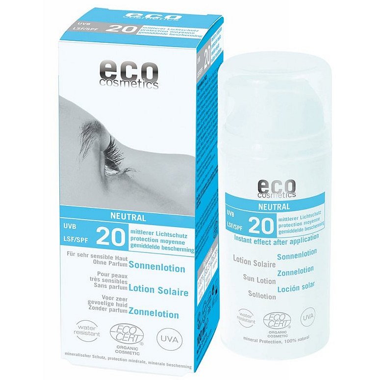 Eco Cosmetics Opalovací krém Neutral bez parfemace SPF 20 BIO 100ml
