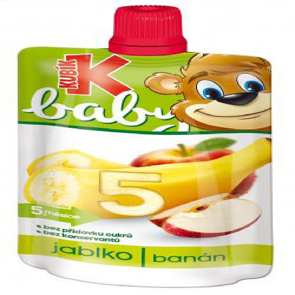 KUBÍK Baby Ovocná kapsička Jablko-Banán 120 g