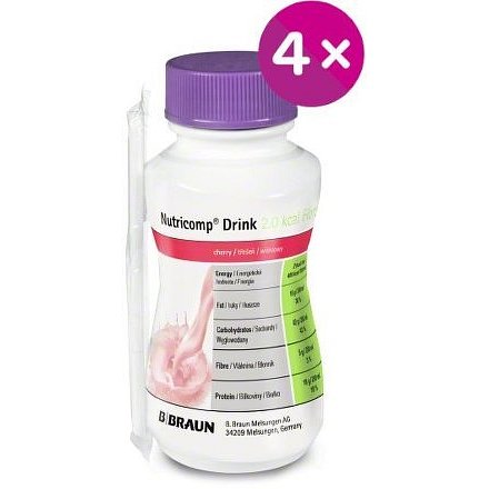 Nutricomp Drink 2.0kcal Fibre třešeň roztok 4x200ml