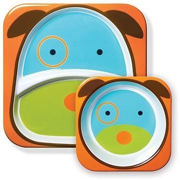 SKIP HOP Zoo Jídelní set/miska,talířek Pejsek