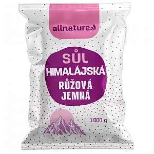 ALLNATURE Himalájská sůl růžová jemná 1000 g