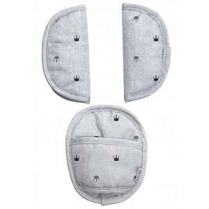 Dooky chránič pásu Universal Pads Light Grey Crowns