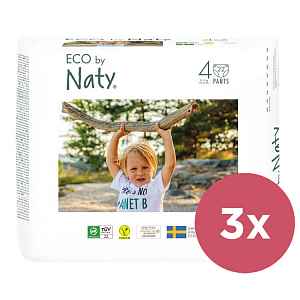 3x ECO BY NATY 4 Pants, 22 ks (8-15 kg) - kalhotkové pleny