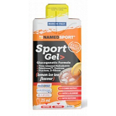 NAMEDSPORT, Sport gel, energetický, 25ml, Lemon - Ice tea