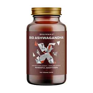 BRAINMAX BIO Ashwagandha (ašvaganda) 560 mg 100 rostlinných kapslí