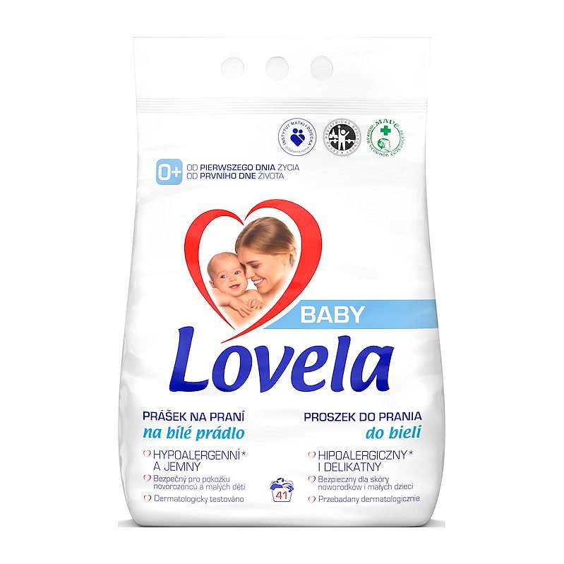 LOVELA Baby prášek na praní na bílé prádlo 4,1 kg / 41 pracích dávek