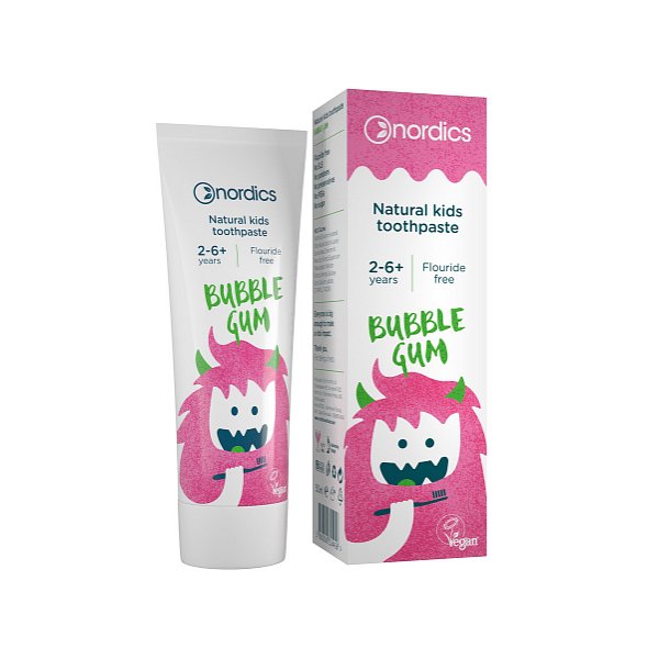 NORDICS Dětská přírodní Zubní pasta Bubble Gum 50ml