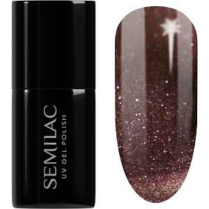 Semilac UV Hybrid Galaxy Flash gelový lak na nehty s použitím UV/LED lampy odstín 823 Meta Rose 7 ml