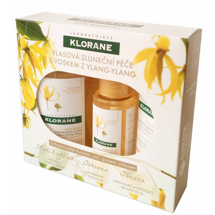 Klorane Ylang-Ylang Sluneční vlasová péče cestovní sada 3ks