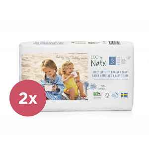 2x ECO BY NATY 3 Midi, 50 ks (4-9 kg) ECONOMY PACK - jednorázové pleny