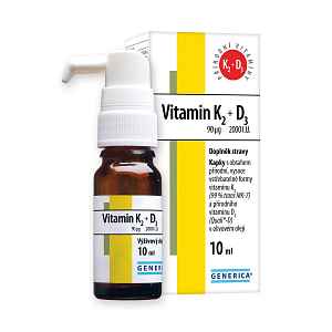 Generica Vitamin K2 90 mcg + D3 2000 I.U. kapky 10 ml