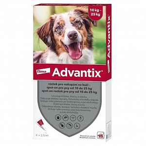 Advantix pro psy Spot On 10-25kg 4ks