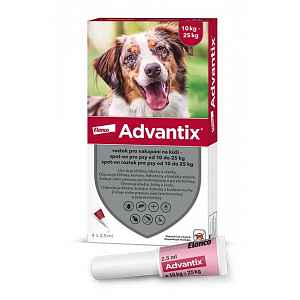Advantix pro psy Spot On 10-25kg 4ks