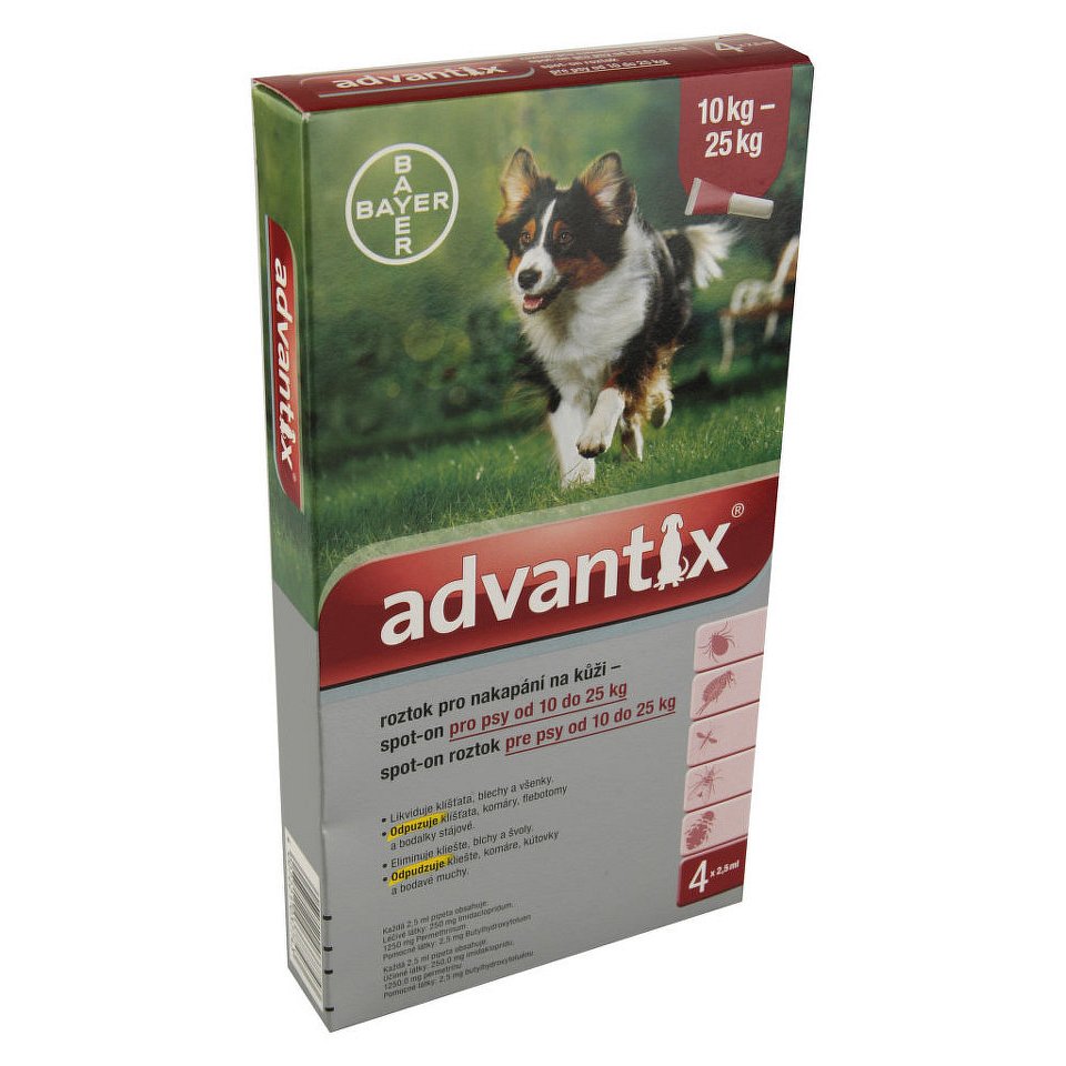 Advantix pro psy Spot On 10-25kg 4ks