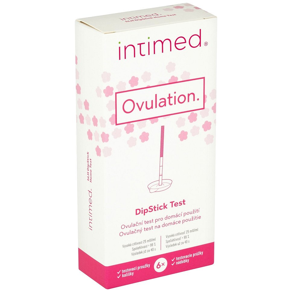 Intimed Ovulation hLH dipStick ovulační test pro domácí použití s kalíšky 6ks