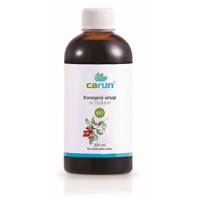 Konopný sirup s příchutí šípku BIO 300 ml