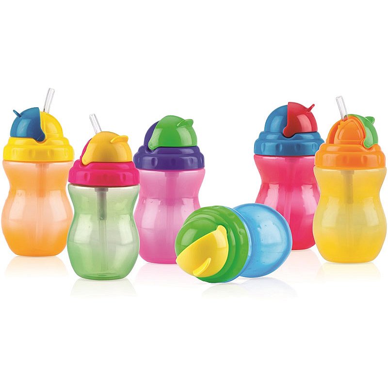 NUBY Hrneček netekoucí s měkkým sklápěcím brčkem, 12m+ (300 ml)