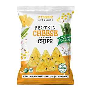 Popcrop Pyramids Proteinové chipsy Sýr a jarní cibulka 60 g