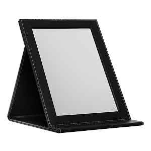 Kosmetické zrcátko se stojánkem Sibel Easel Black - 18 x 24,5 cm, černé