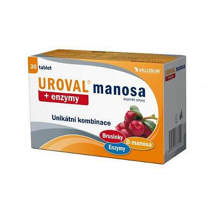 Uroval MANOSA + enzymy tablety 30