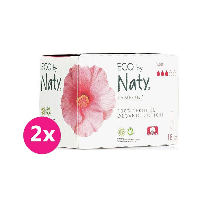 2x NATY NATURE Tampóny Super 18 ks